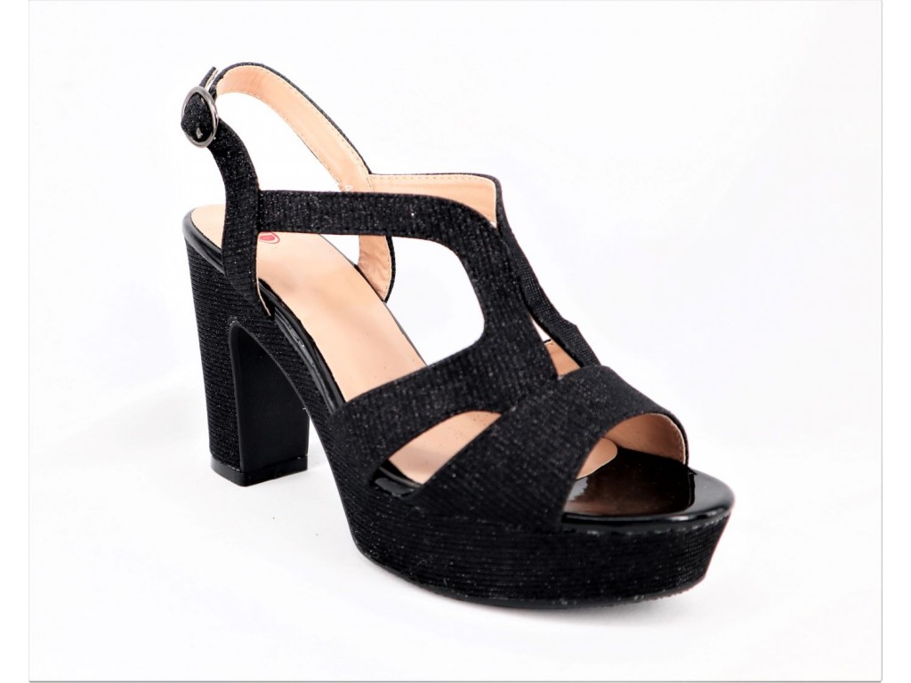 SANDALIA TACON GRUESO PLATAFORMA Talla Color BLACK