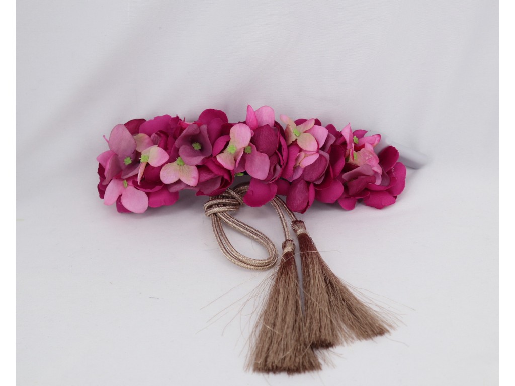 CINTURÓN FLORES, CORDÓN DORADO Talla Color BUGANVILLA