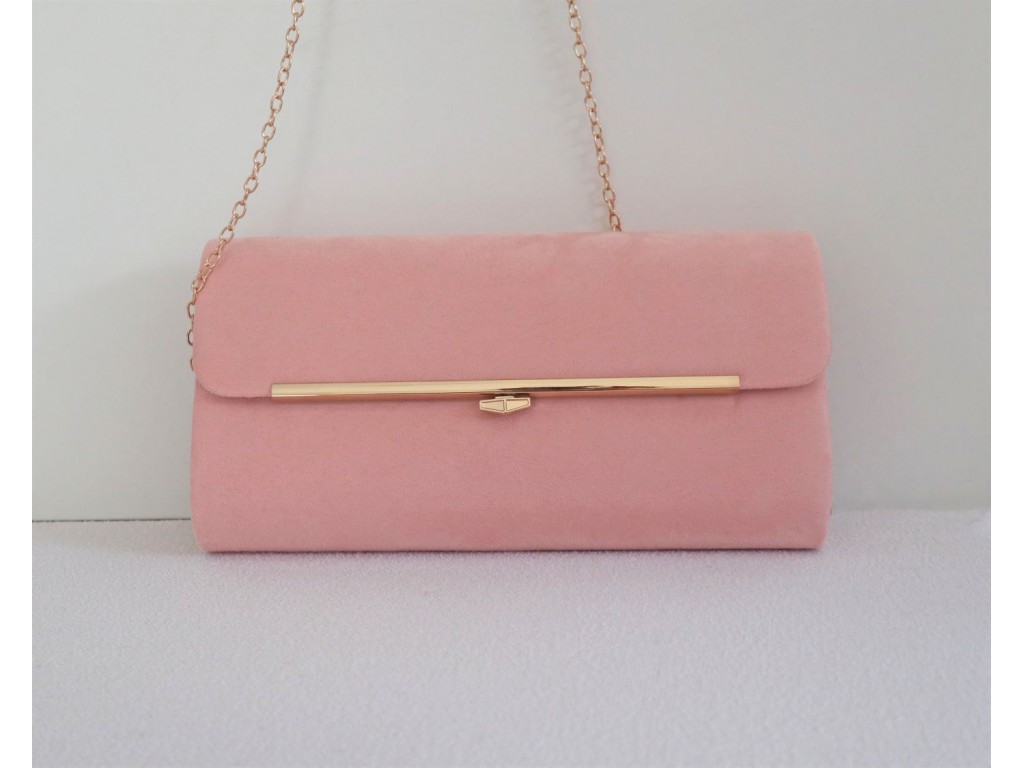 BOLSO, CARTERA DE MANO TIPO ANTELINA COLOR ROSA CLARO Talla U Color L.ROSA