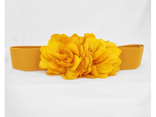 CINTURON ELÁSTICO CON FLORES PARA FIESTA.