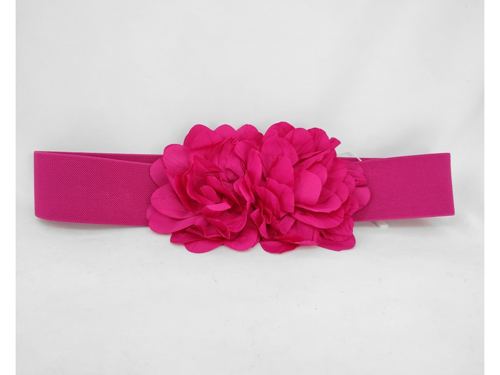 ELÁSTICO CON FLORES PARA Talla Color FUCSIA