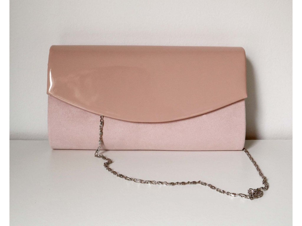 CARTERA DE MANO COLOR NUDE. CHAROL Y ANTELINA. Color PINK Talla