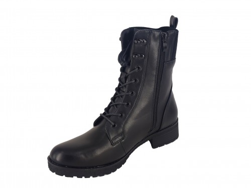BOTIN PLANO TIPO MILITAR CON CORDONES Y CREMALLERA INTERNA. 2