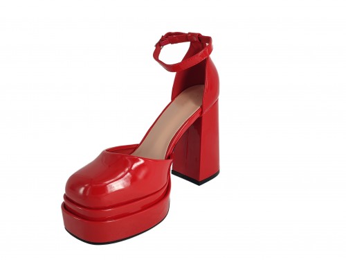 ZAPATO DE VESTIR DE TACÓN CUADRADO Y PLATAFORMA. CHAROL. 2