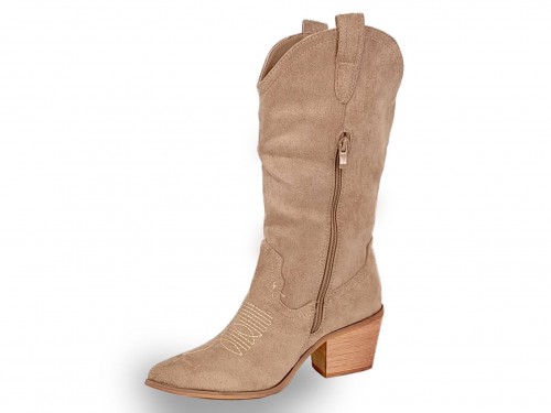 BOTA CAMPERA DE ANTELINA CON GRABADOS. 2