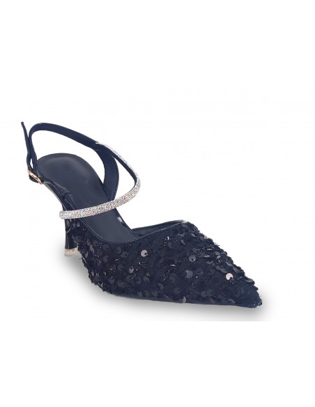 STILETTO PARA FIESTA CON LENTEJUELAS Y STRASS.