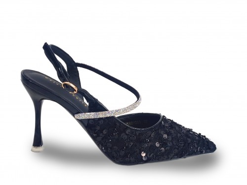STILETTO PARA FIESTA CON LENTEJUELAS Y STRASS. 2