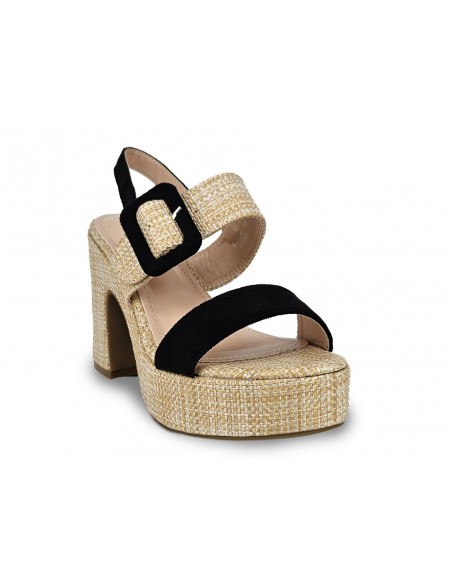 SANDALIA VESTIR CASUAL CON PLATAFORMA.