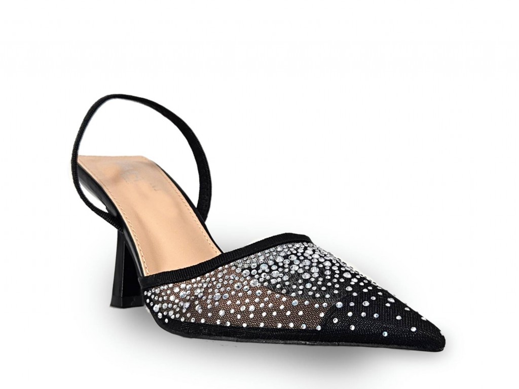 STILETTO TRANSPARENCIAS Y STRASS.