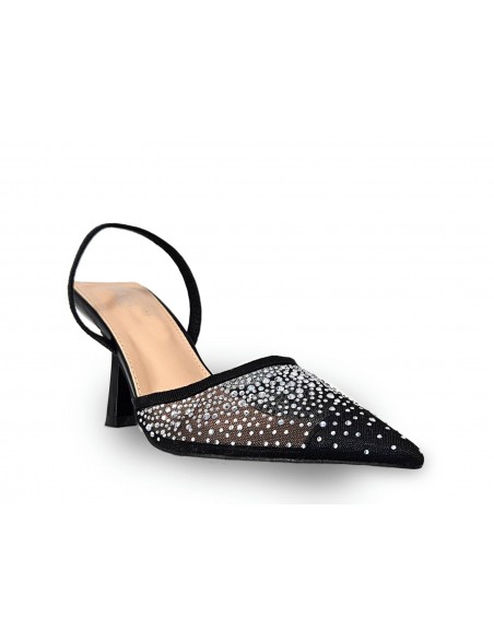 STILETTO TRANSPARENCIAS Y STRASS.