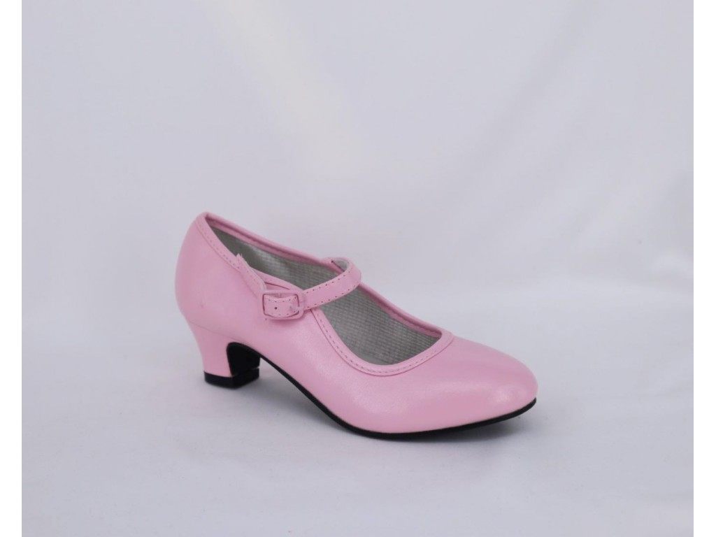 ZAPATO TACON FLAMENCA Talla 27 Color ROSA