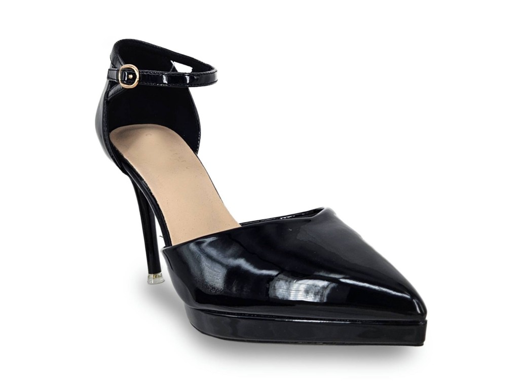 ZAPATO SALÓN ACHAROLADO. TACÓN FINO