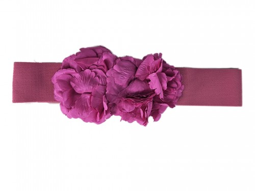 CINTURÓN ELÁSTICO CON FLORES.