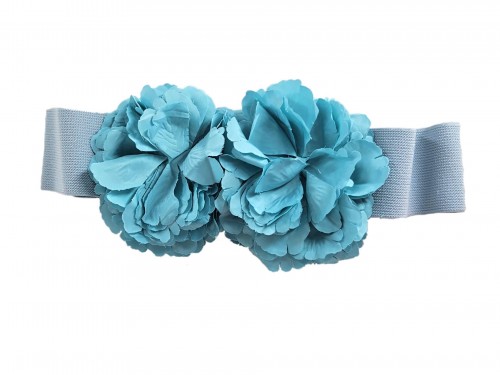 CINTURÓN ELÁSTICO CON FLORES.