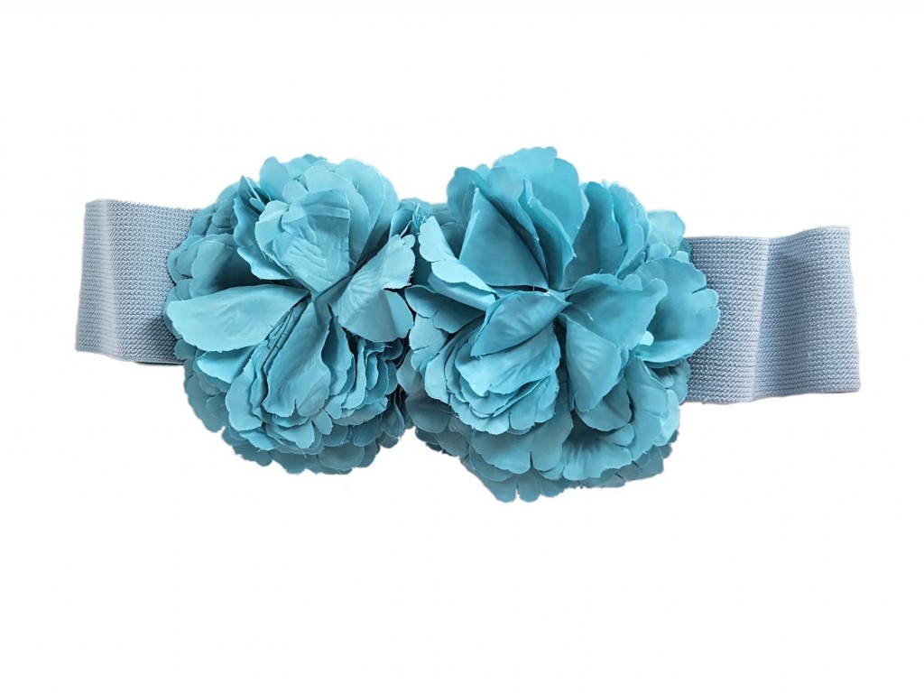 CINTURÓN ELÁSTICO CON FLORES.