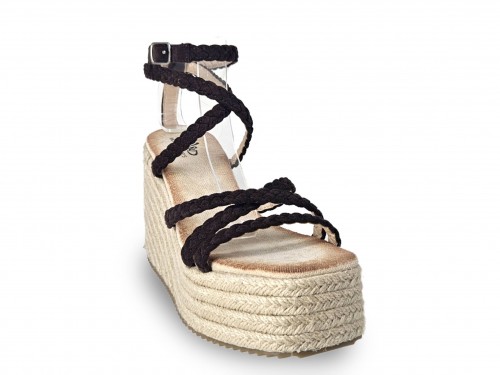 SANDALIA CUÑA DE ESPARTO.