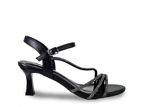 SANDALIA FIESTA CON STRASS. TACÓN BAJO. 2